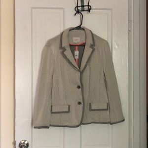 Ann Taylor Grey Pinstripe Blazer - XL